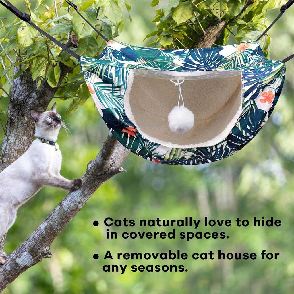 Cat Cage Hammock Double Layer Plush Hanging Pet Bed F9023