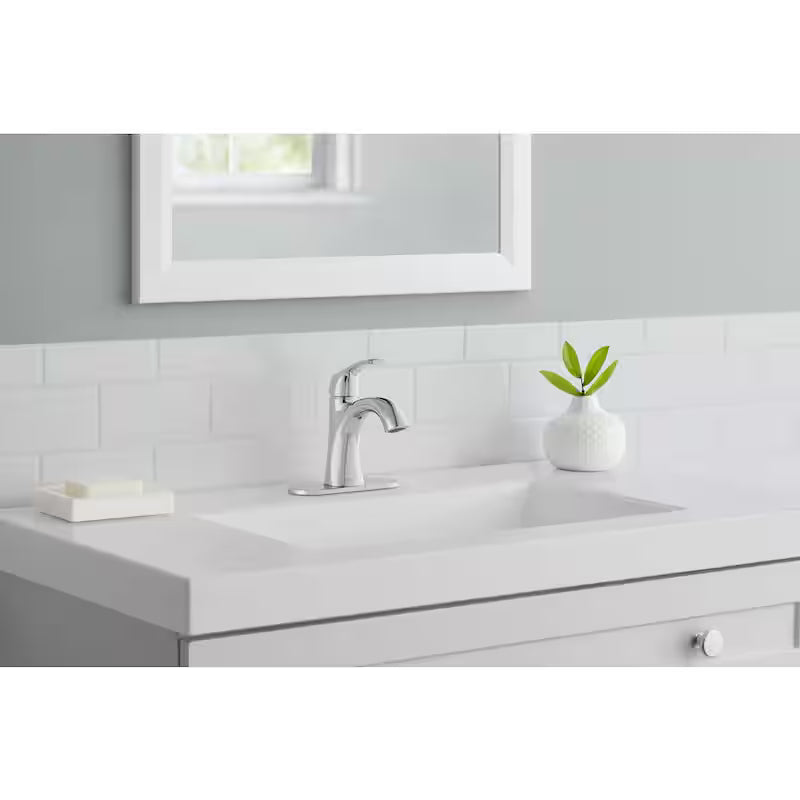 Single Handle Single Hole Bathroom Faucet in Chrome R5484