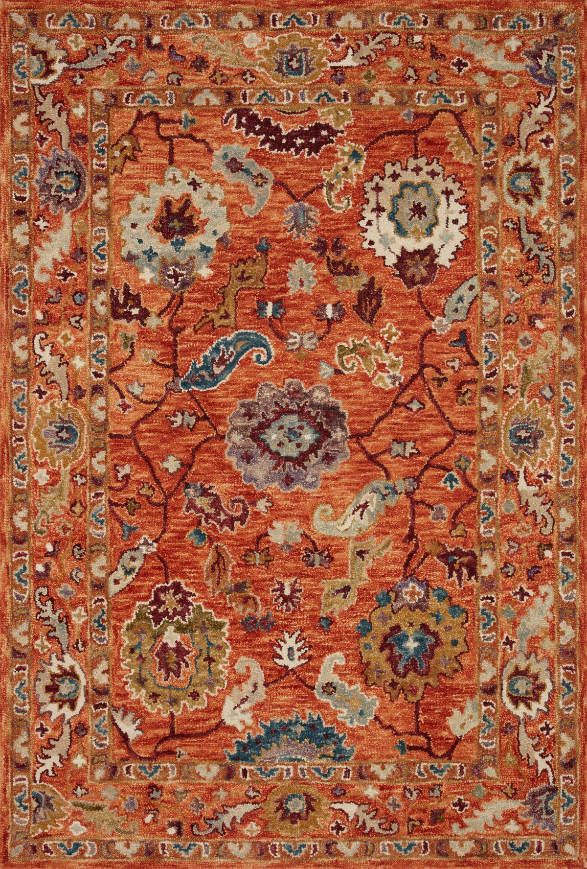 Orange Multi 8'6 x 12' Rug R958