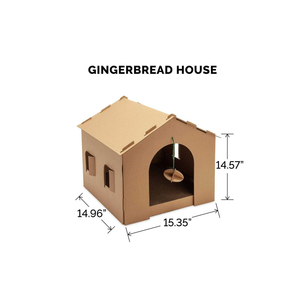 Corrugated Cat Scratcher House with Catnip U38513