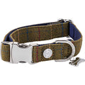 Tweed Dog Collar with Metal Buckle T33731