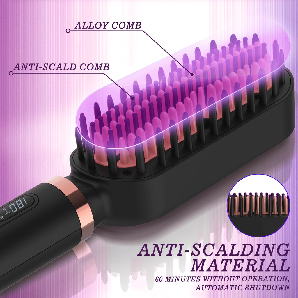 2 in 1 Ionic Fast Heating Straightener Brush A5864
