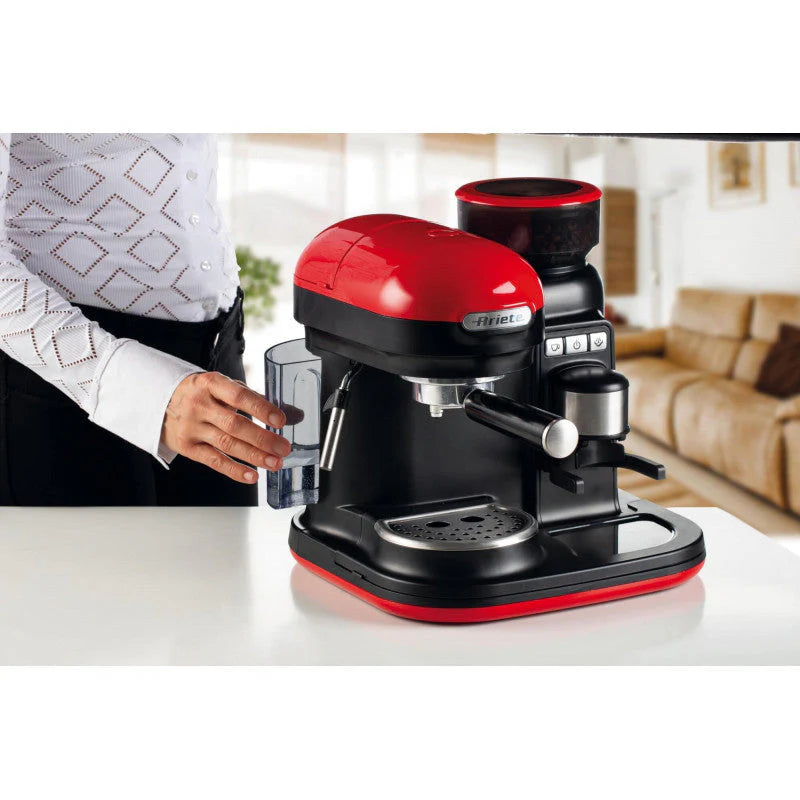 Espresso Machine with Grinder White U542369