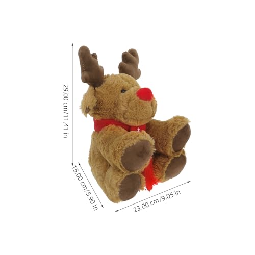 Light Brown Plush Reindeer Stuffed Animal Toy W8180