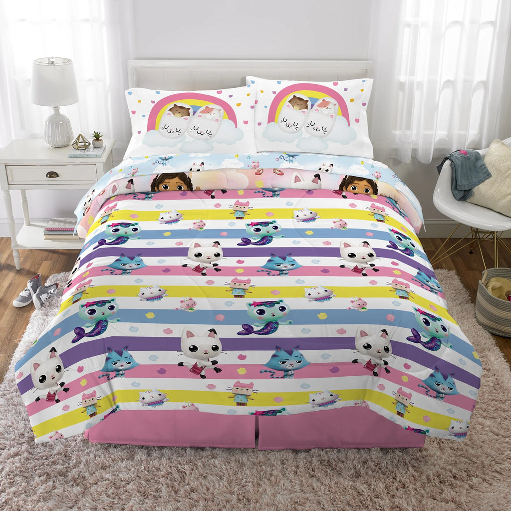 Kids Full Bed in a Bag, Comforter Sheet Set and Tote, Blue U14264