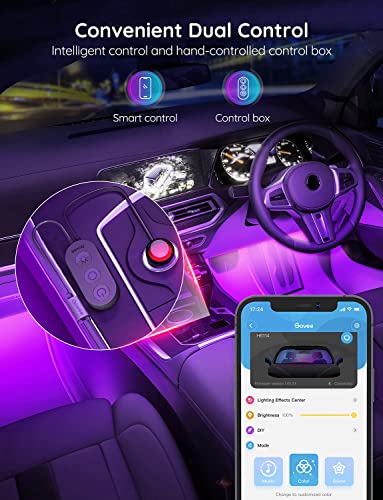Smart RGB Car Interior LED Lights with App Control A985