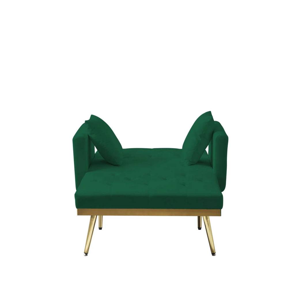 Green Convertible Chaise Lounge Sofa Bed T354400