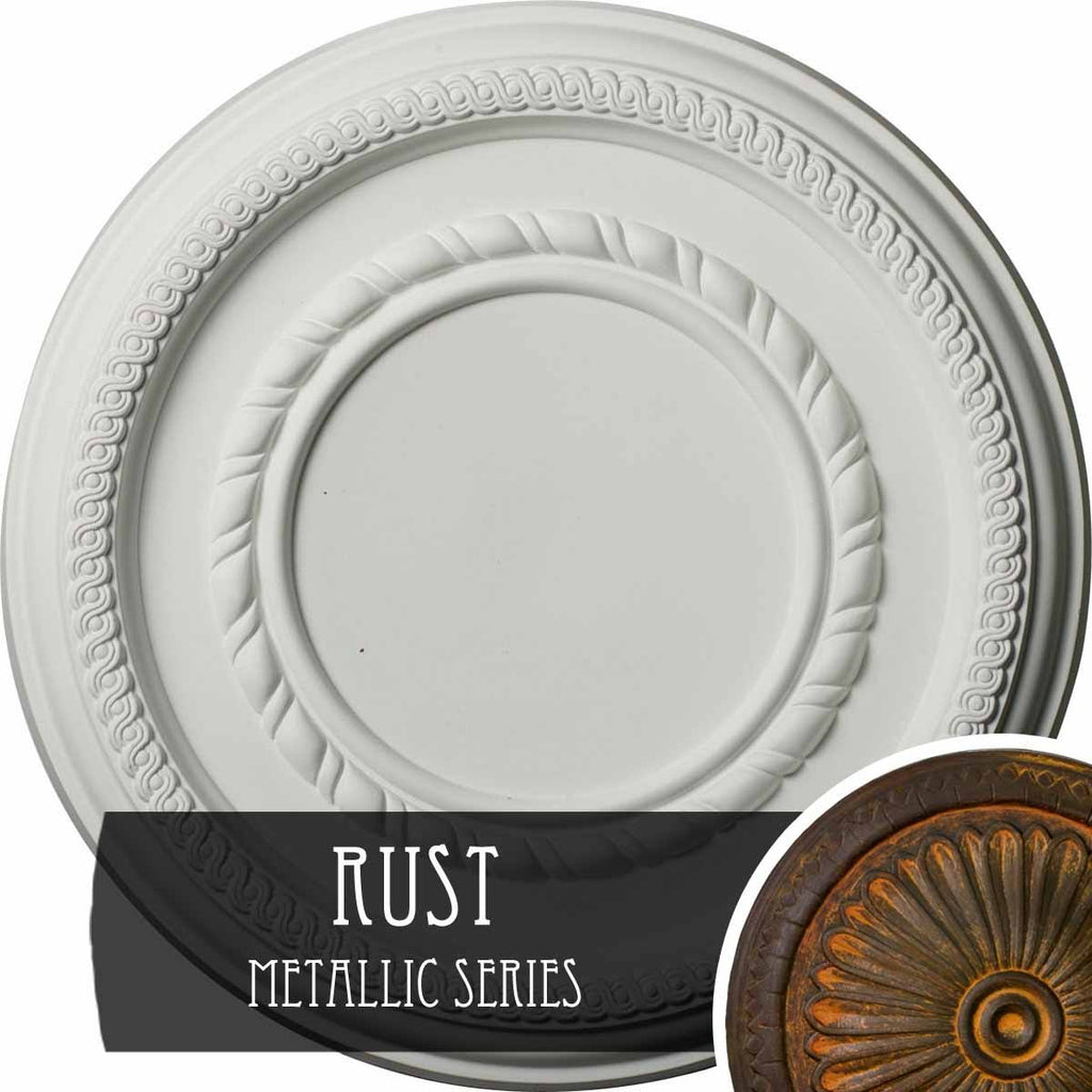 Hand-Painted Rust Ceiling Medallion E37641