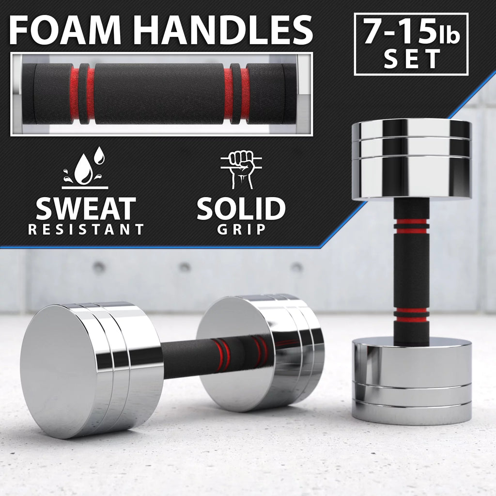 Adjustable Dumbbell Set with Foam Handles H89435