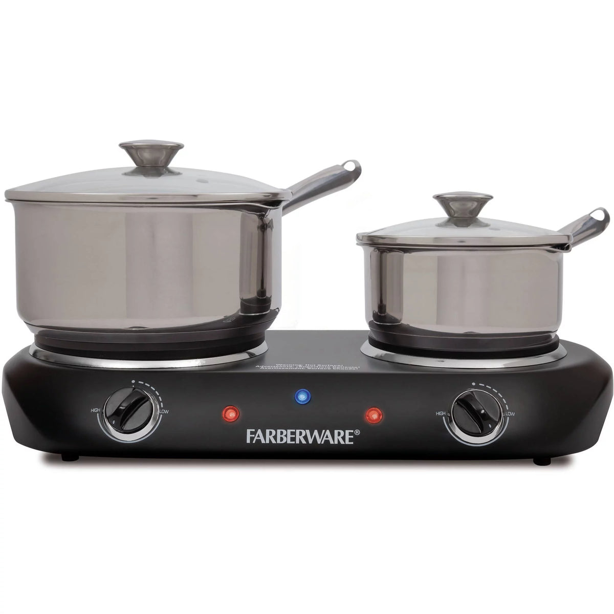 Black Double Burner Electric Cooktop L17625
