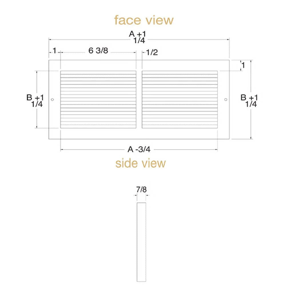 Imperial White Steel Rectangular Baseboard Return Grille U9082