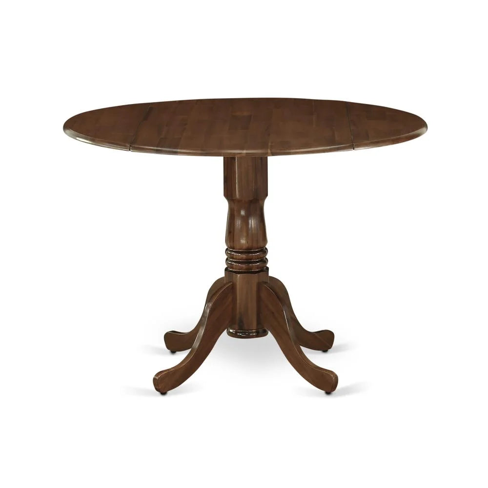 3 Piece Dining Set with Round Dropleaf Table and 2 Upholstered Chairs M499