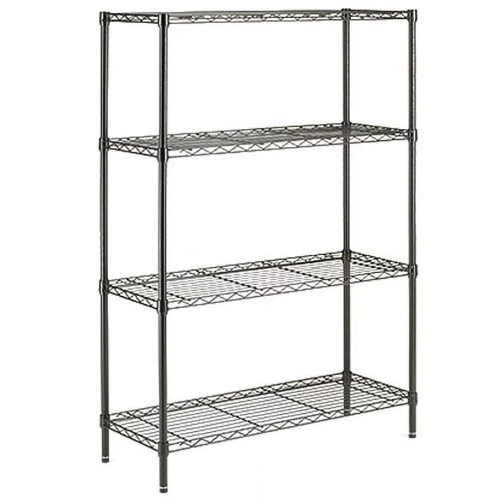 Steel 4-Tier Storage Shelf Unit White C505942