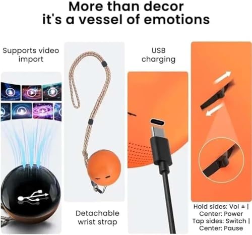 Memory Orb Ball 3D Ultrasound Lamp 21in LED Crystal Ball Video Player Q536