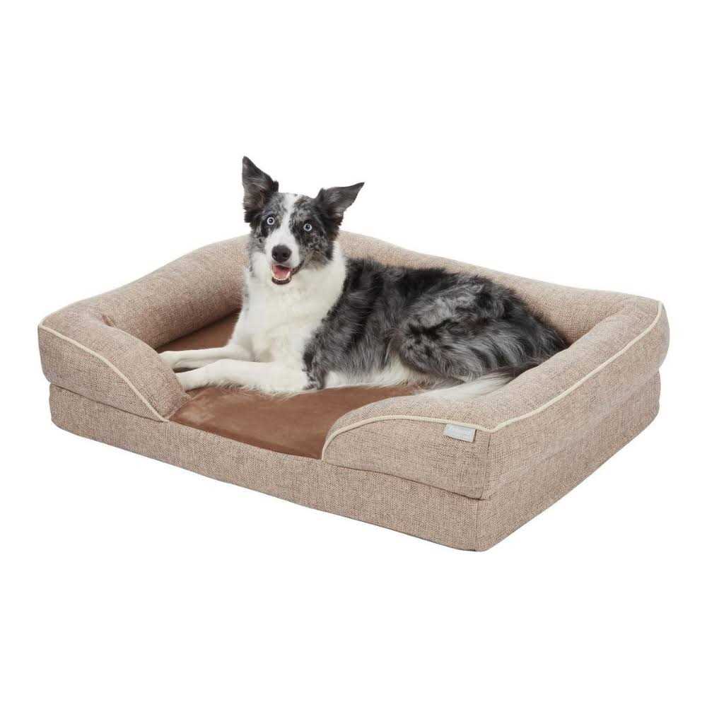 Plush Orthopedic Bolster Cat Dog Bed with Removable Cover U691