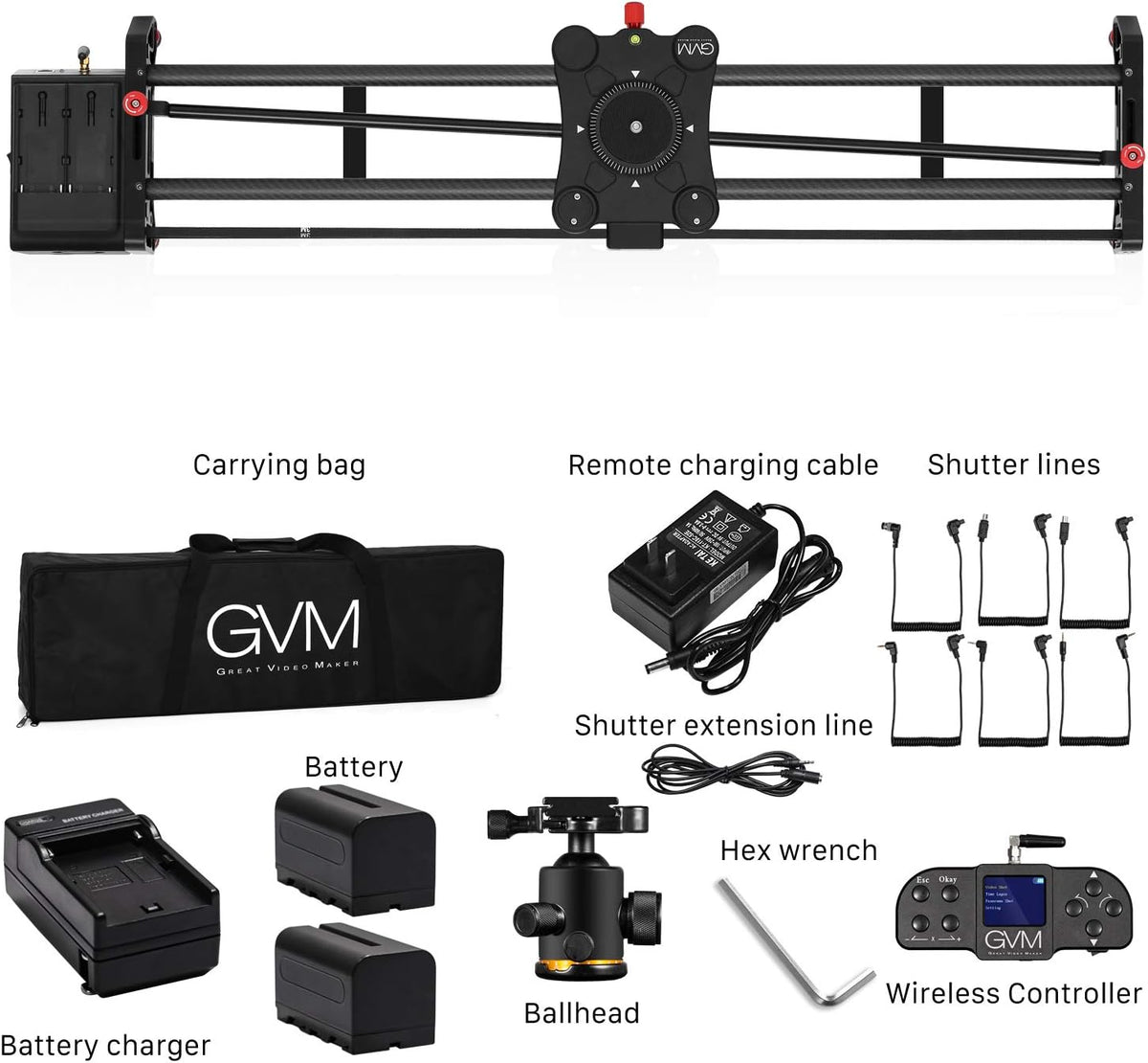 Wireless Carbon Fiber Motor Camera Slider N15094