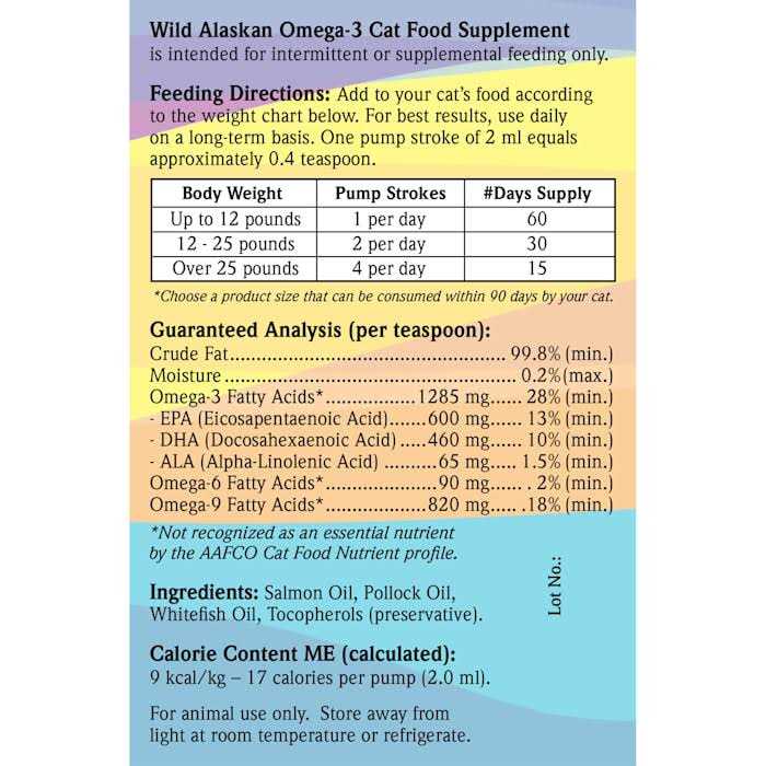 Salmon Oil Omega 3 Cat Food Supplement H297332