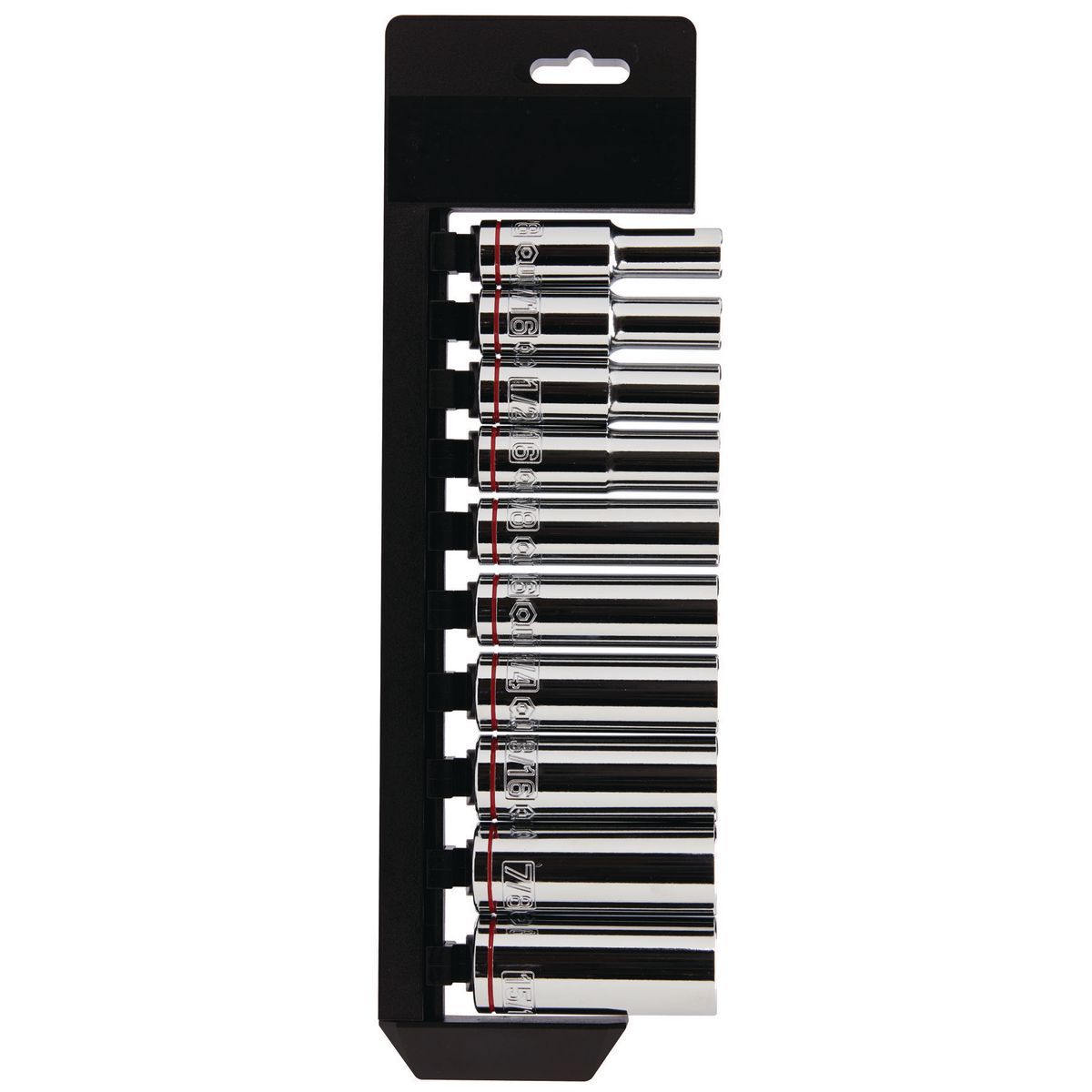 1/2 in. Drive SAE Chrome Deep Socket Set, 10-Piece T910293