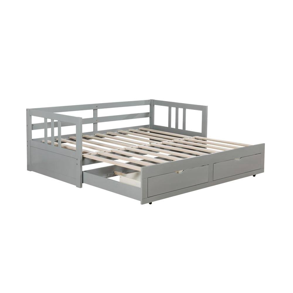 Gray Twin Daybed with Drawers T250624