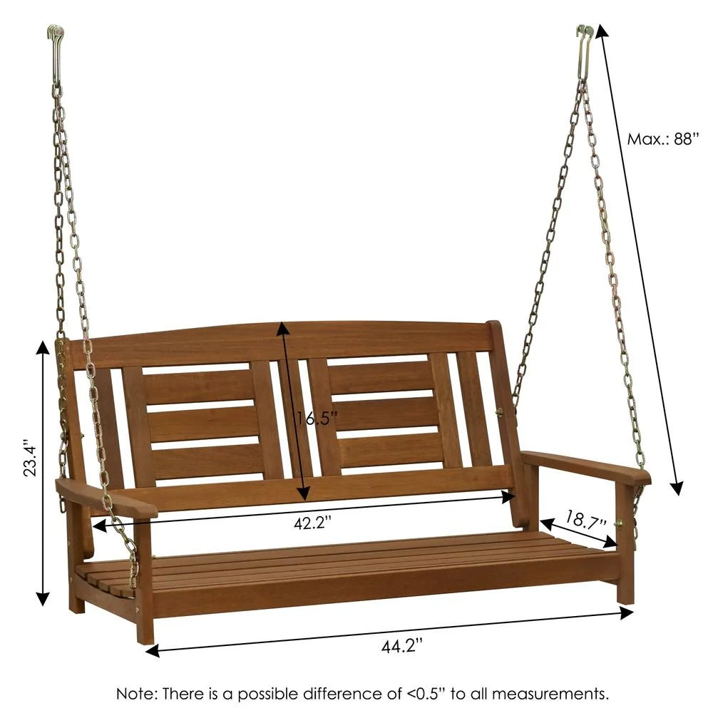 Hanging Hardwood Metal Porch Swing Z964406
