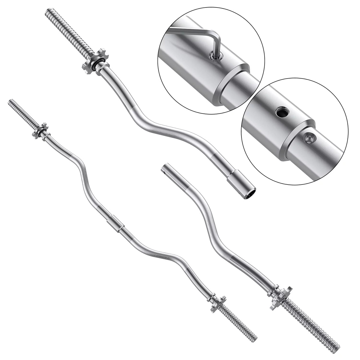 2 in 1 Adjustable Dumbbell Set with Connecting Rod M357416