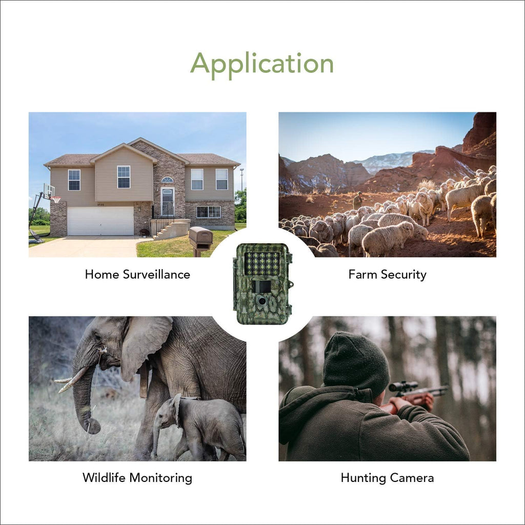 18MP 1080P Trail Camera with 2” LCD White LED Flash O5353