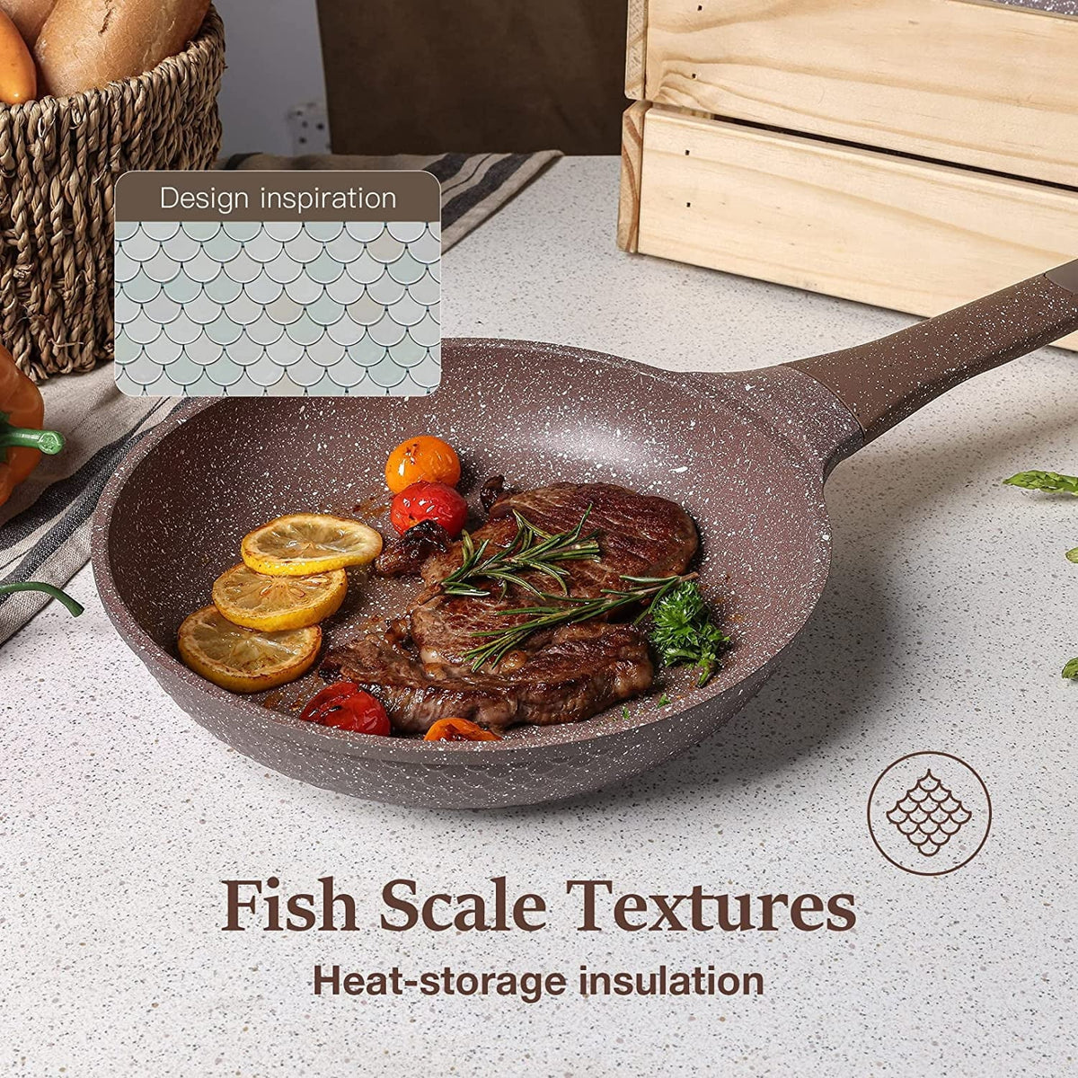 10 Pcs Nonstick Granite Cookware Set M27420