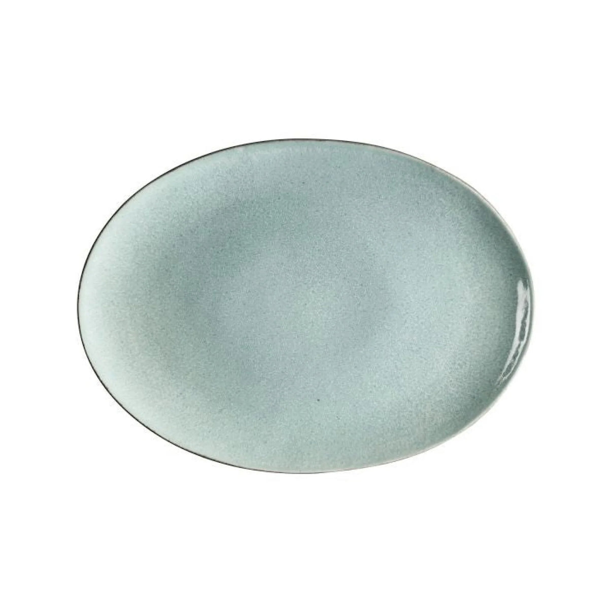 Stoneware Dish 34x45 cm Grey, Light Blue J759326