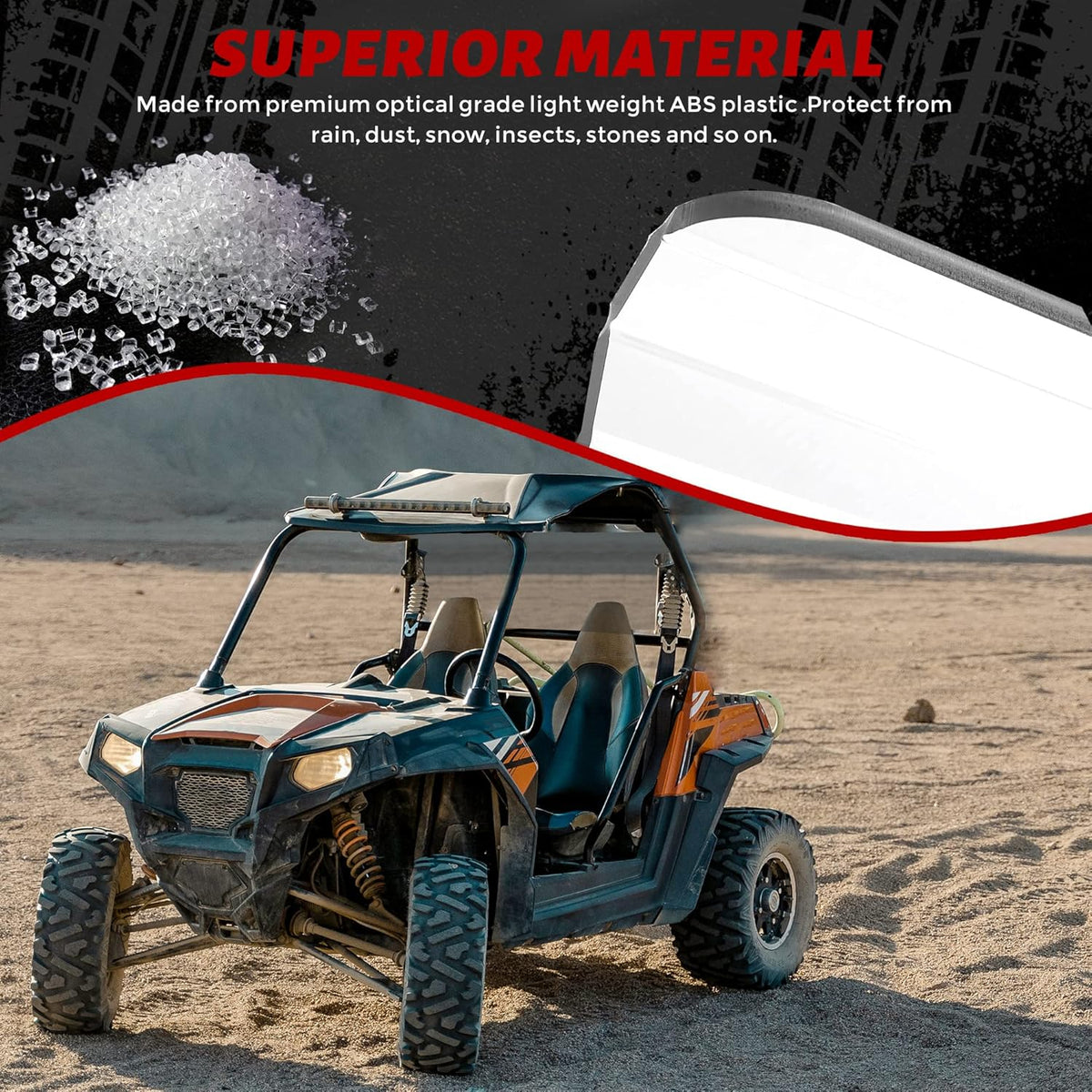 Clear Scratch Resistant 3-IN-1 Windshield I572853