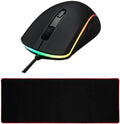 Wired Optical Gaming Mouse with Extended Mouse Pad Bundle V244