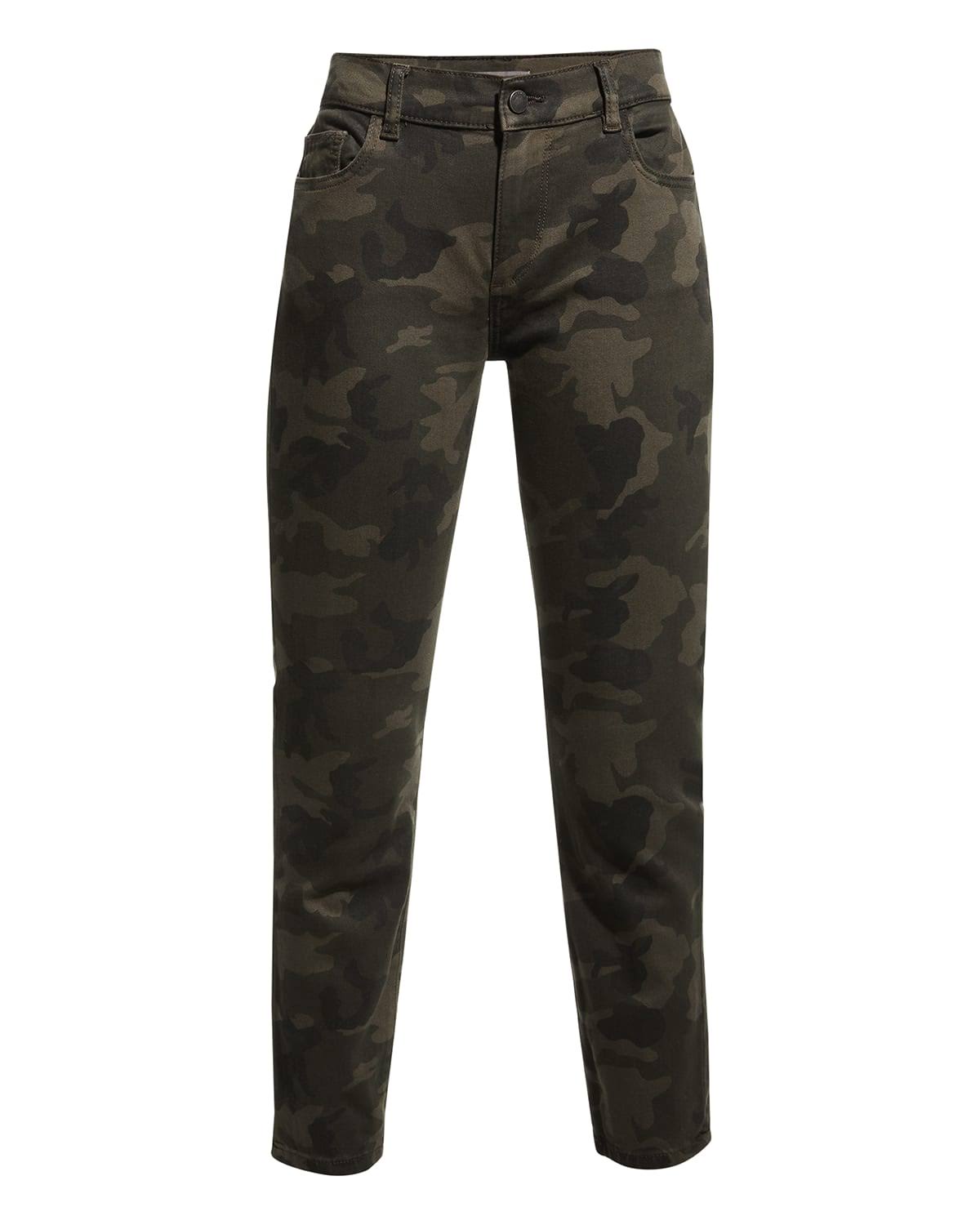 Skinny Mid Rise Crop 32 Dark Camo V897