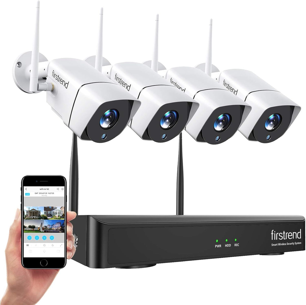 Wireless 1080P 8CH Security Camera System with 4pcs 2MP Cameras 1TB HDD Z846