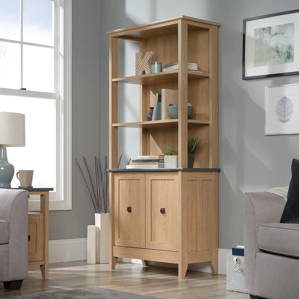 5 Shelf Dover Oak Finish Bookcase D611