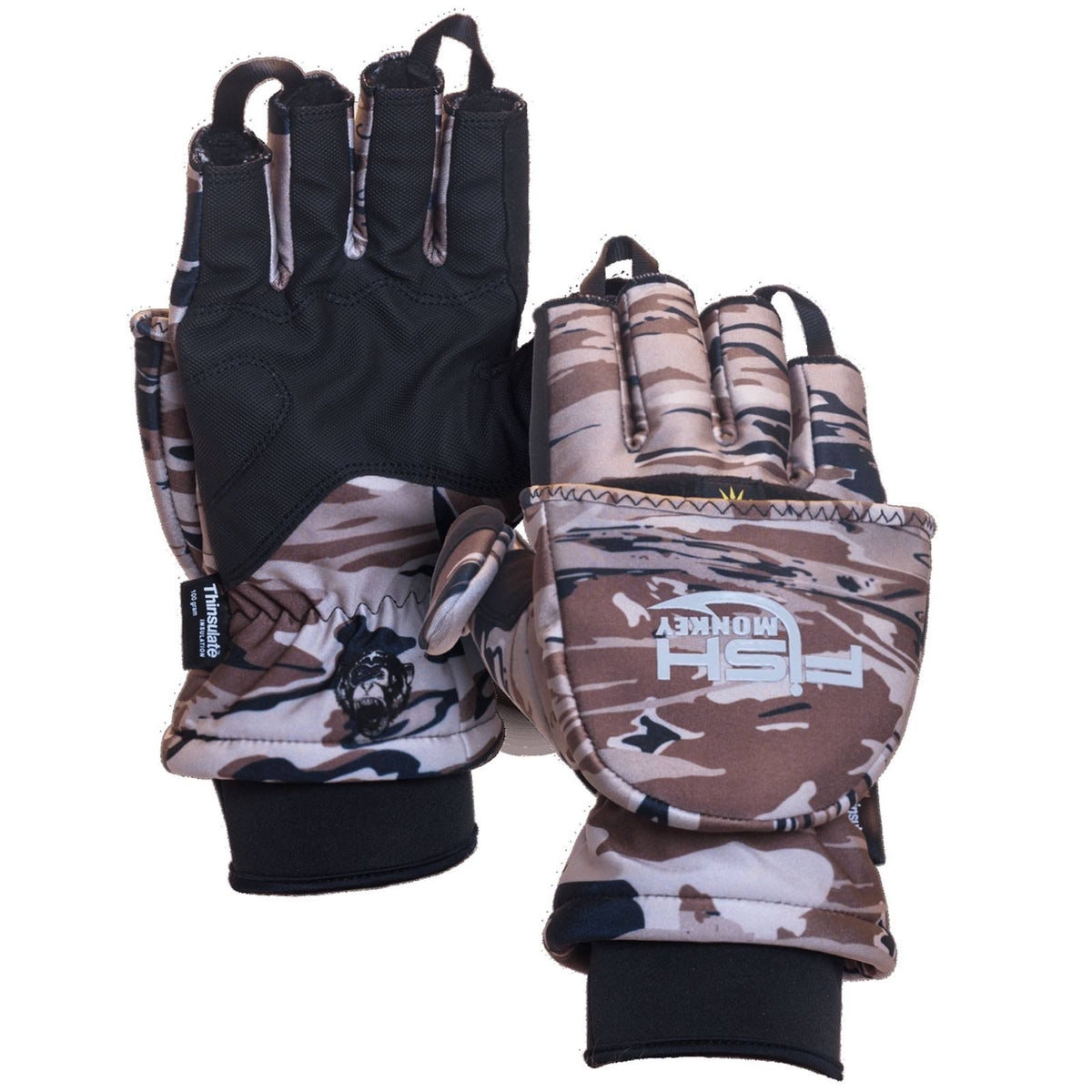 Insulated Camo Fishing Gloves N947