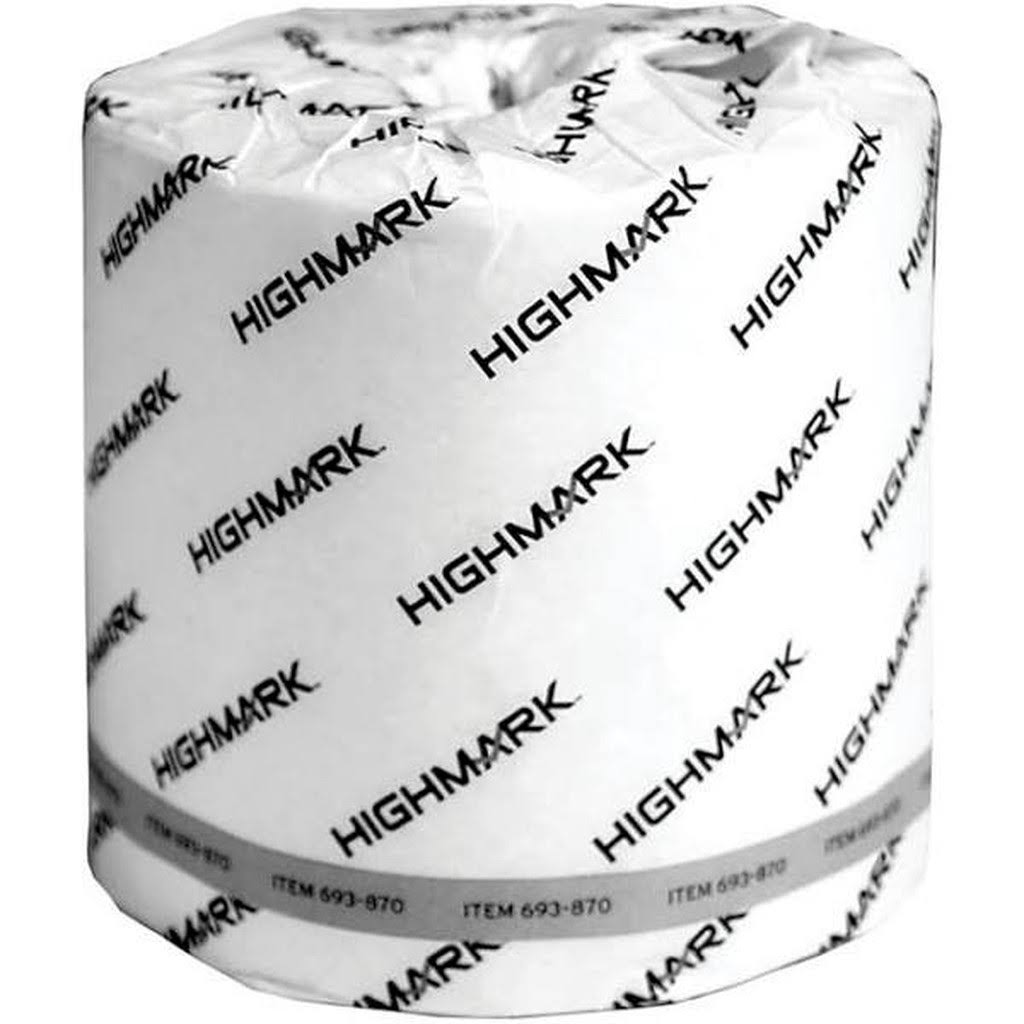 Recycled 2 Ply Bath Tissue White 550 Sheets per Roll Case of 80 Rolls X2819