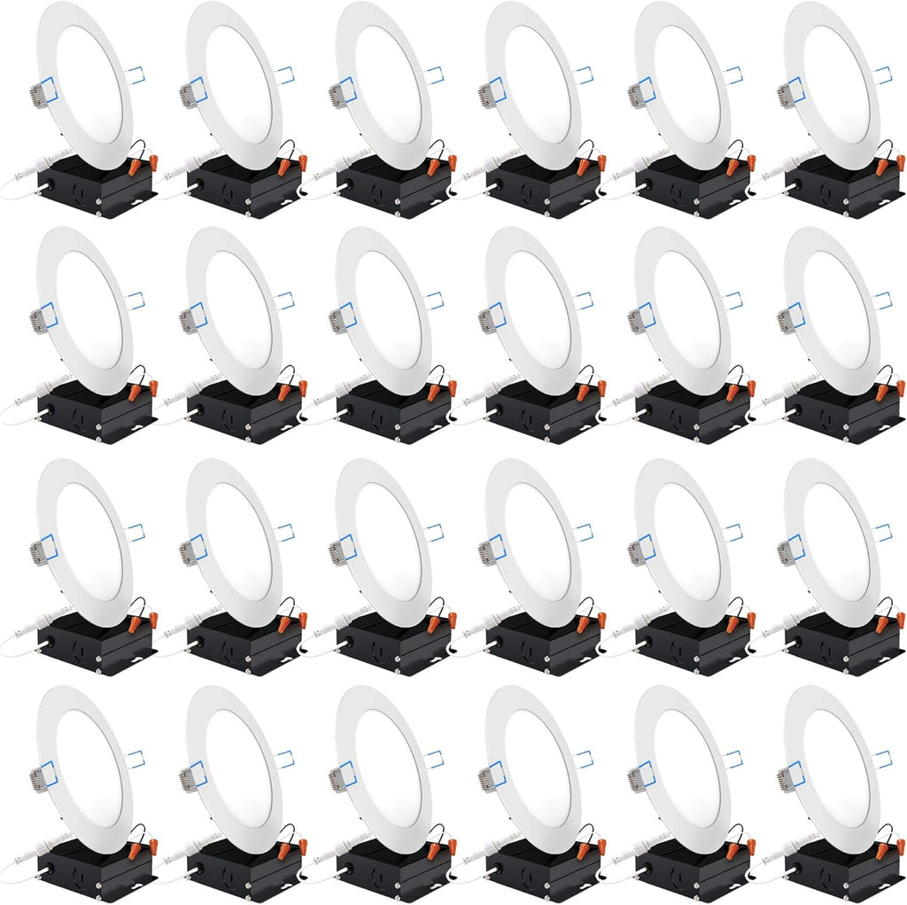 24 Pack 6 Inch LED Recessed Lighting 3000K Dimmable 14W 850 LM A82149