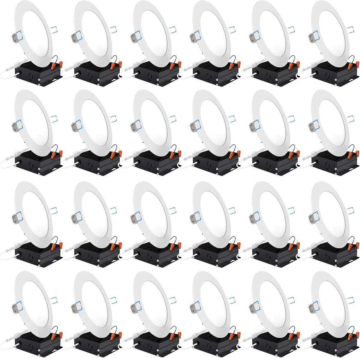 24 Pack 6 Inch LED Recessed Lighting 3000K Dimmable 14W 850 LM A82149