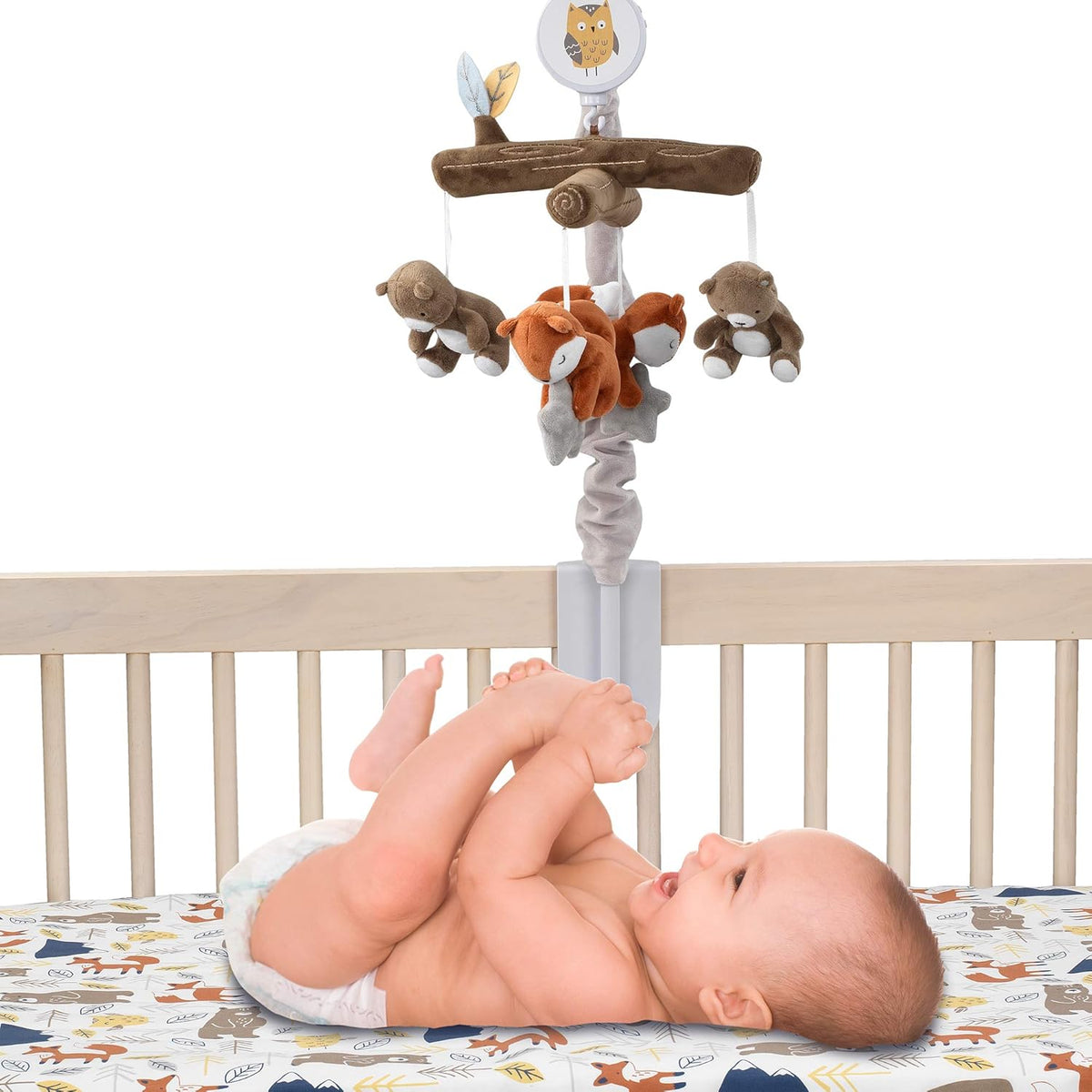 Brown Bear Fox Musical Baby Crib Mobile K56114