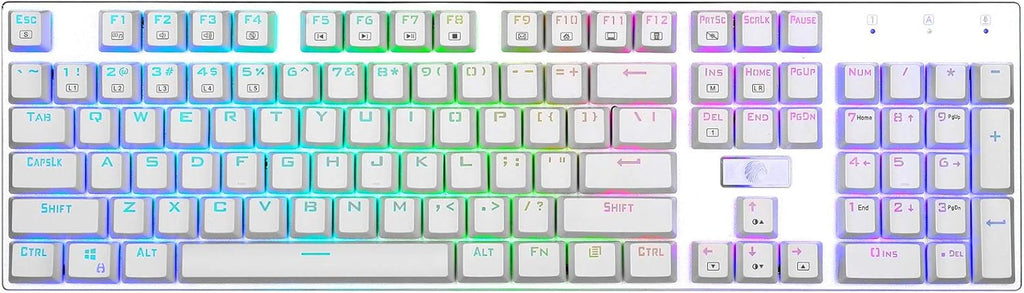 Retro Mechanical Gaming Keyboard, RGB Backlit, Blue Switches, 104 Keys Hot Swappable E76658