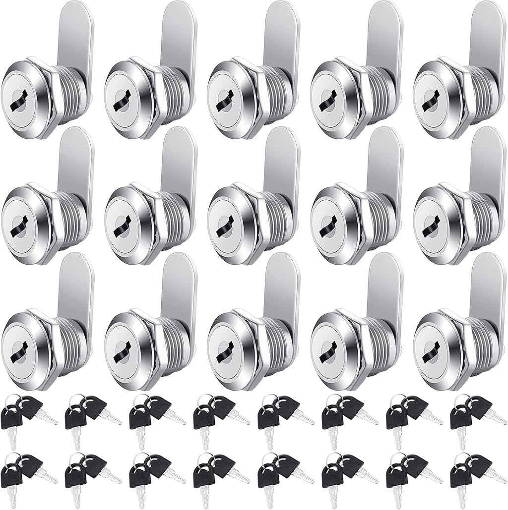 16 Pieces Keyed Alike Zinc Alloy Cam Lock with 32 Keys L4084