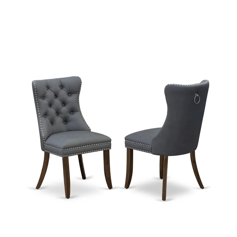 3 Piece Dining Set with Round Dropleaf Table and 2 Upholstered Chairs M499