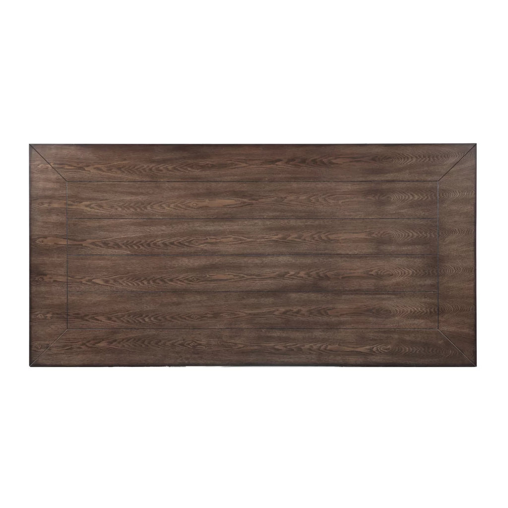 Industrial Style Wood and Metal Dining Table U832567