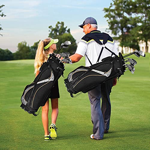 Golf Stand Bag with 8 Way Dividers, Black L938032