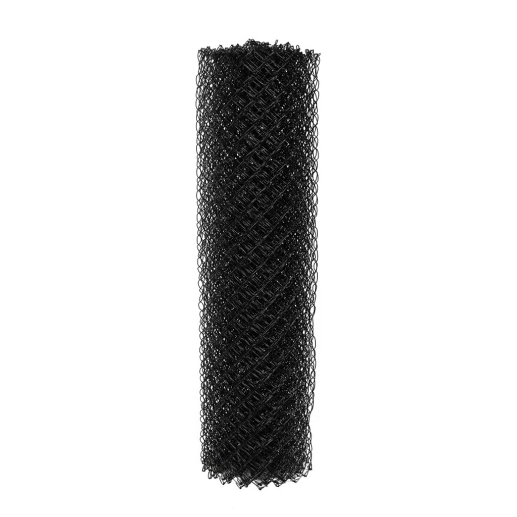 Chain Link Steel Fence 4X50 ft PVC Coated Black Q472
