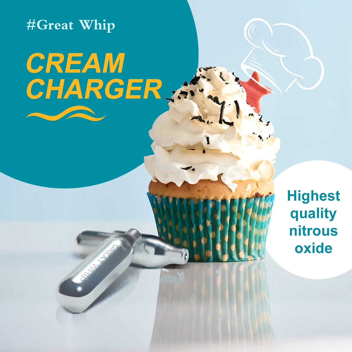 N2O Whipped Cream Chargers 100Pcs B91962