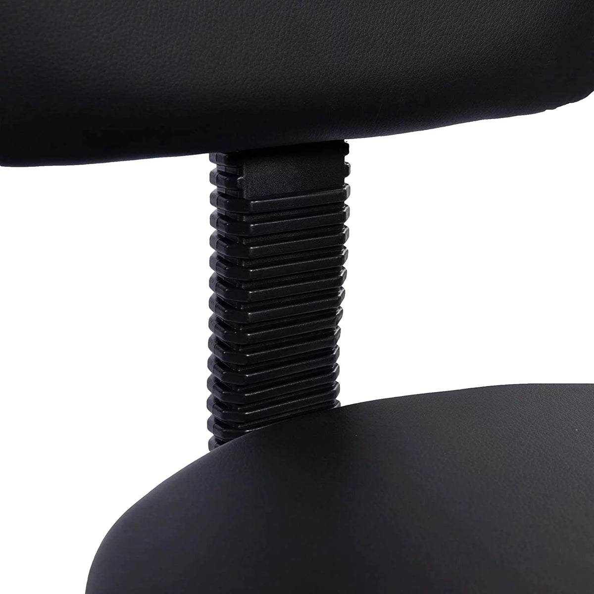 Black Faux Leather Adjustable Drafting Stool with Wheels P1255