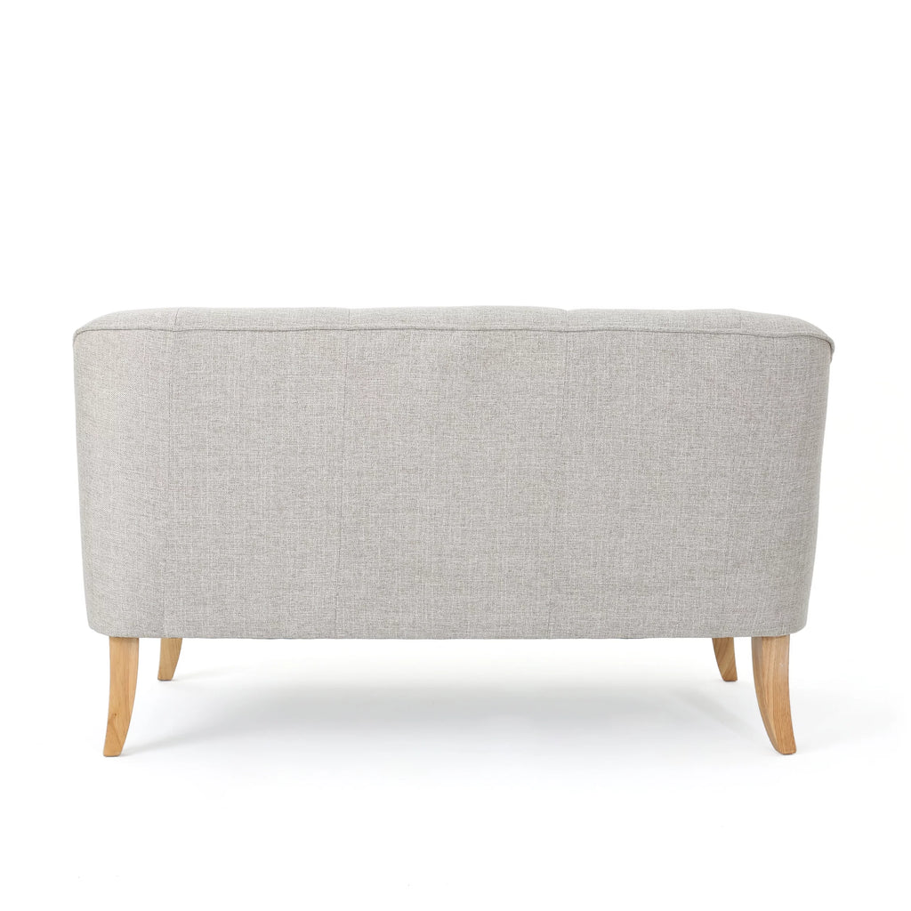 Beige Fabric Loveseat T1864