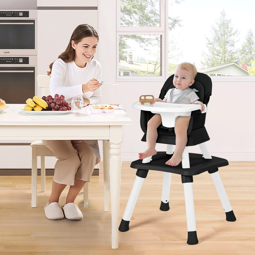 8 in 1 Black Baby High Chair W1881