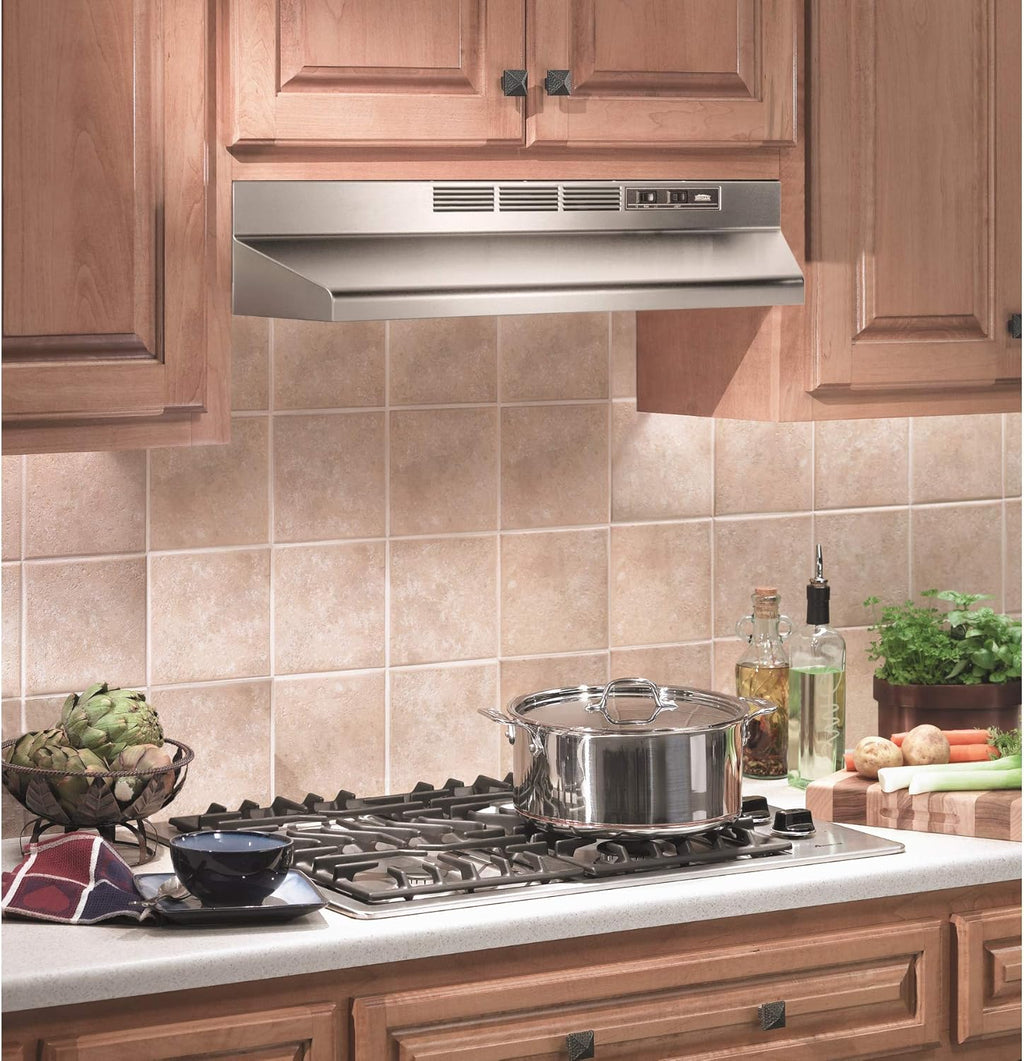 Non-Ducted Under-Cabinet Range Hood Insert, 24-Inch, Stainless Steel O7548