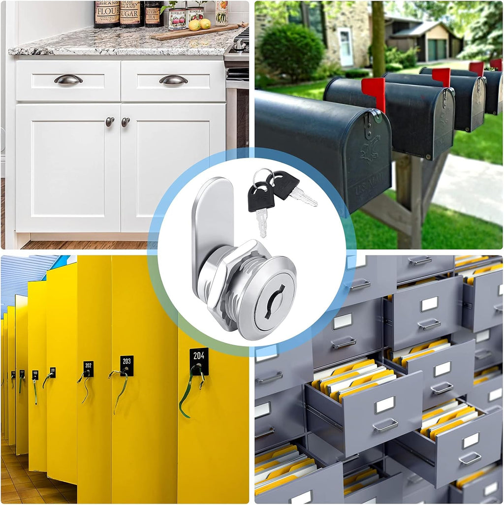 16 Pieces Keyed Alike Zinc Alloy Cam Lock with 32 Keys L4084